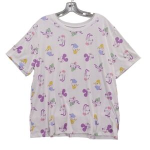 Disney Mickey and Friends Print Tee Crew Neck‎ Short Sleeve Top 2X